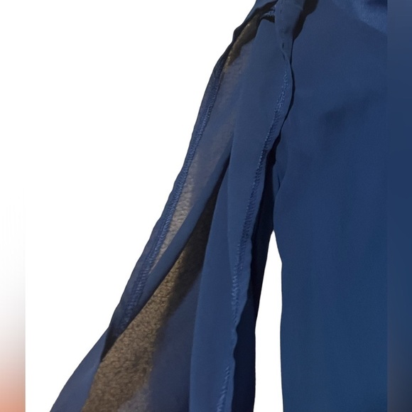 𝅺VAGUE Fashion Midi Royal Blue dress size Medium - Picture 4 of 5